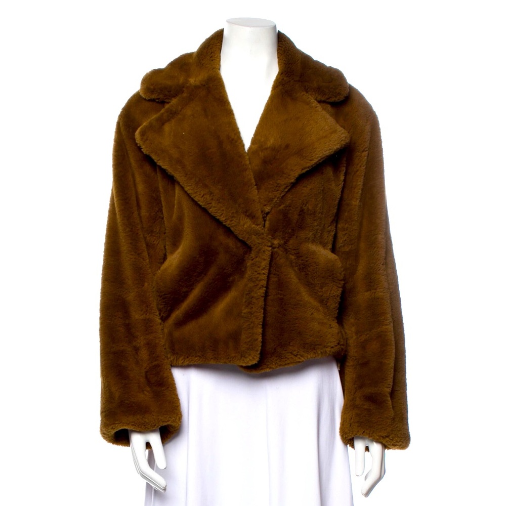 Brown faux fur jacket from Vince